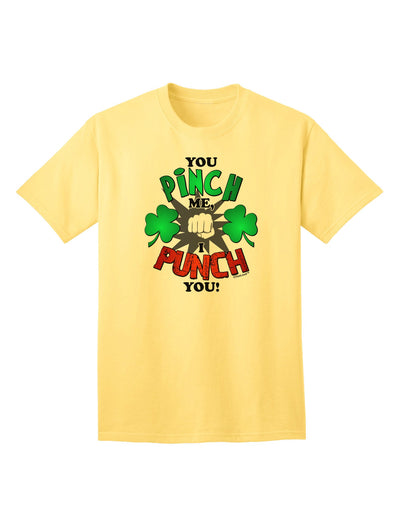 Assertive Expression: You Pinch Me I Punch You - Adult T-Shirt Collection-Mens T-shirts-TooLoud-Yellow-Small-Davson Sales