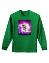 Astronaut Cat Adult Long Sleeve Dark T-Shirt-TooLoud-Kelly-Green-Small-Davson Sales