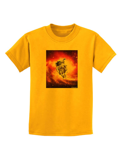 Astronaut Cat Childrens T-Shirt-Childrens T-Shirt-TooLoud-Gold-X-Small-Davson Sales
