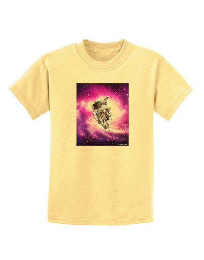 Astronaut Cat Childrens T-Shirt-Childrens T-Shirt-TooLoud-Daffodil-Yellow-X-Small-Davson Sales