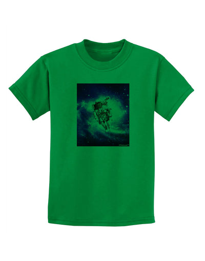 Astronaut Cat Childrens T-Shirt-Childrens T-Shirt-TooLoud-Kelly-Green-X-Small-Davson Sales