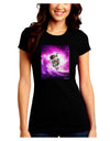 Astronaut Cat Juniors Petite Crew Dark T-Shirt-T-Shirts Juniors Tops-TooLoud-Black-Juniors Fitted Small-Davson Sales