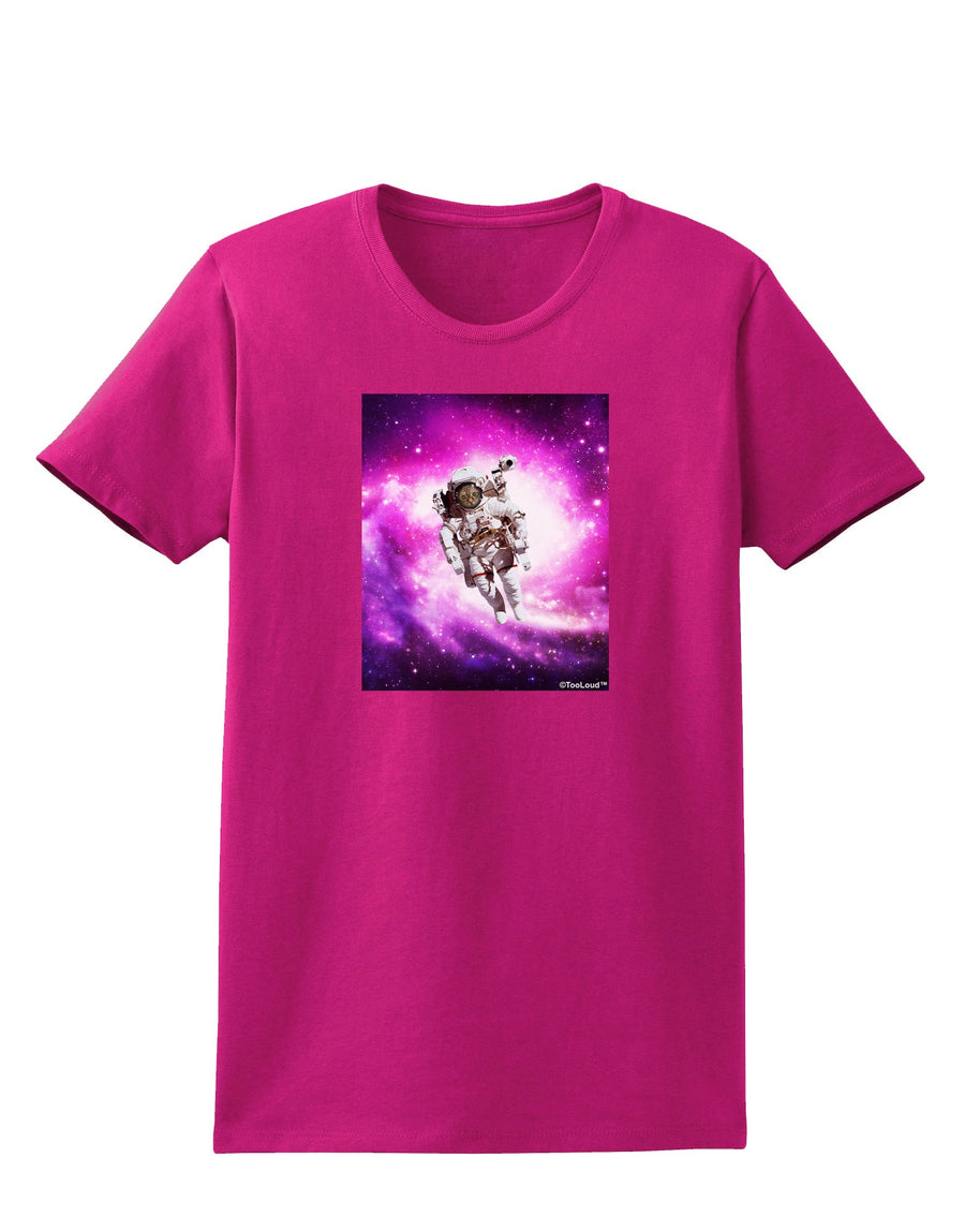 Astronaut Cat Womens Dark T-Shirt-TooLoud-Black-X-Small-Davson Sales