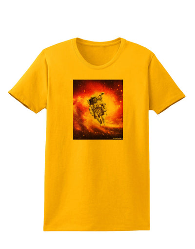 Astronaut Cat Womens T-Shirt-Womens T-Shirt-TooLoud-Gold-X-Small-Davson Sales