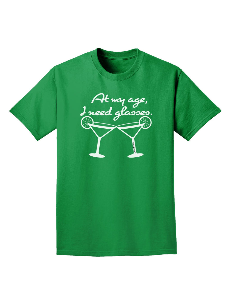 At My Age I Need Glasses - Margarita Adult Dark T-Shirt by TooLoud-Mens T-Shirt-TooLoud-Purple-Small-Davson Sales