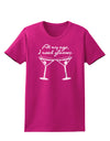 At My Age I Need Glasses - Martini Distressed Womens Dark T-Shirt by TooLoud-Womens T-Shirt-TooLoud-Hot-Pink-Small-Davson Sales