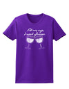 At My Age I Need Glasses - Wine Distressed Womens Dark T-Shirt by TooLoud-Womens T-Shirt-TooLoud-Purple-X-Small-Davson Sales