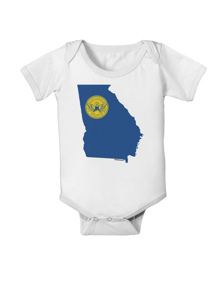 Atlanta Georgia Flag Baby Romper Bodysuit-Baby Romper-TooLoud-White-18-Months-Davson Sales