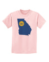 Atlanta Georgia Flag Childrens T-Shirt-Childrens T-Shirt-TooLoud-PalePink-X-Large-Davson Sales