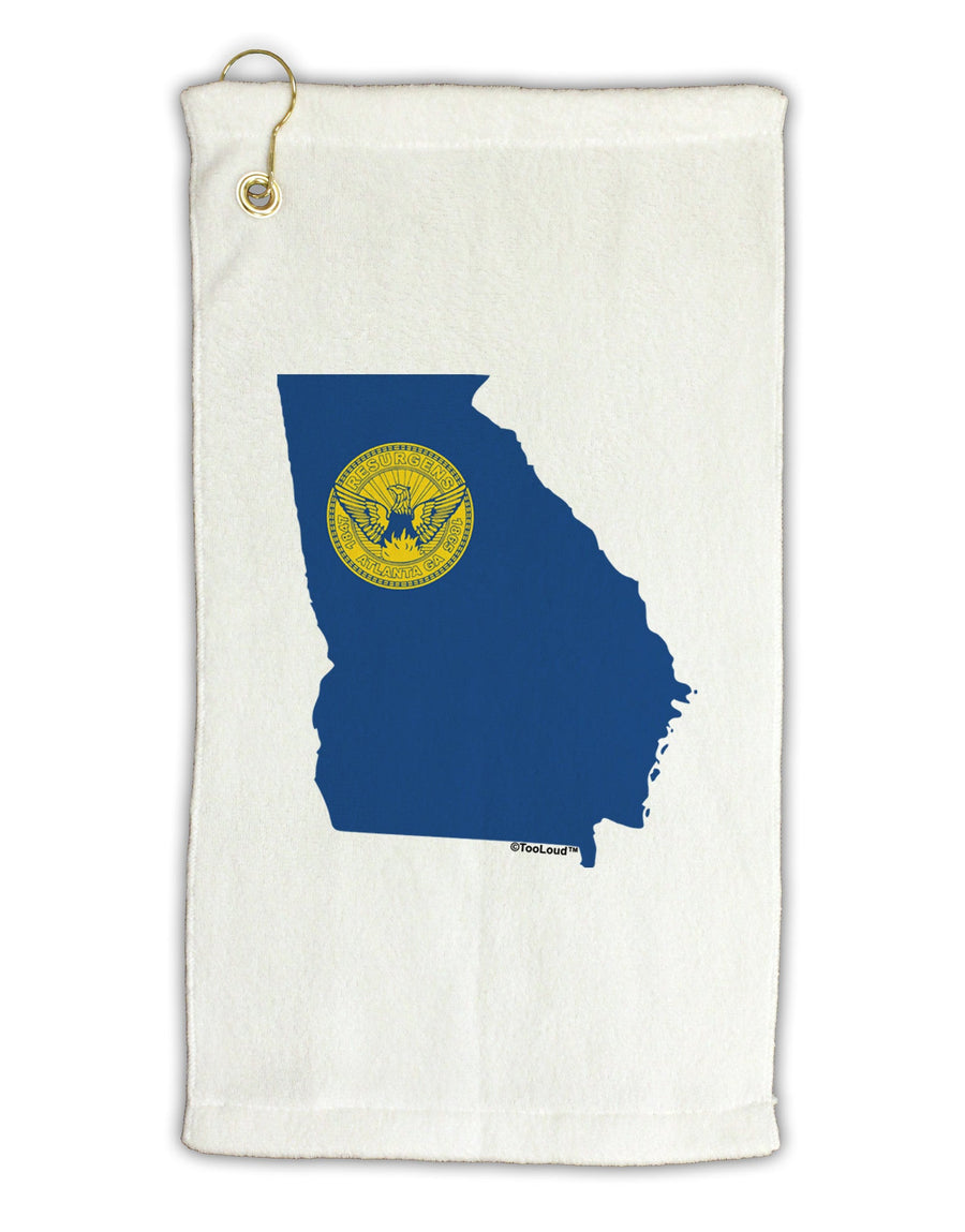 Atlanta Georgia Flag Micro Terry Gromet Golf Towel 11&#x22;x19-Golf Towel-TooLoud-White-Davson Sales