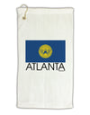 Atlanta Georgia Flag Text Micro Terry Gromet Golf Towel 16 x 25 inch by TooLoud-Golf Towel-TooLoud-White-Davson Sales