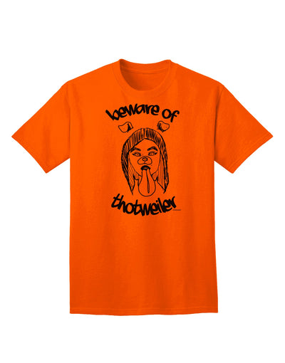 Attention: Exquisite Beware of Thotweiler Adult T-Shirt by TooLoud-Mens T-shirts-TooLoud-Orange-Small-Davson Sales