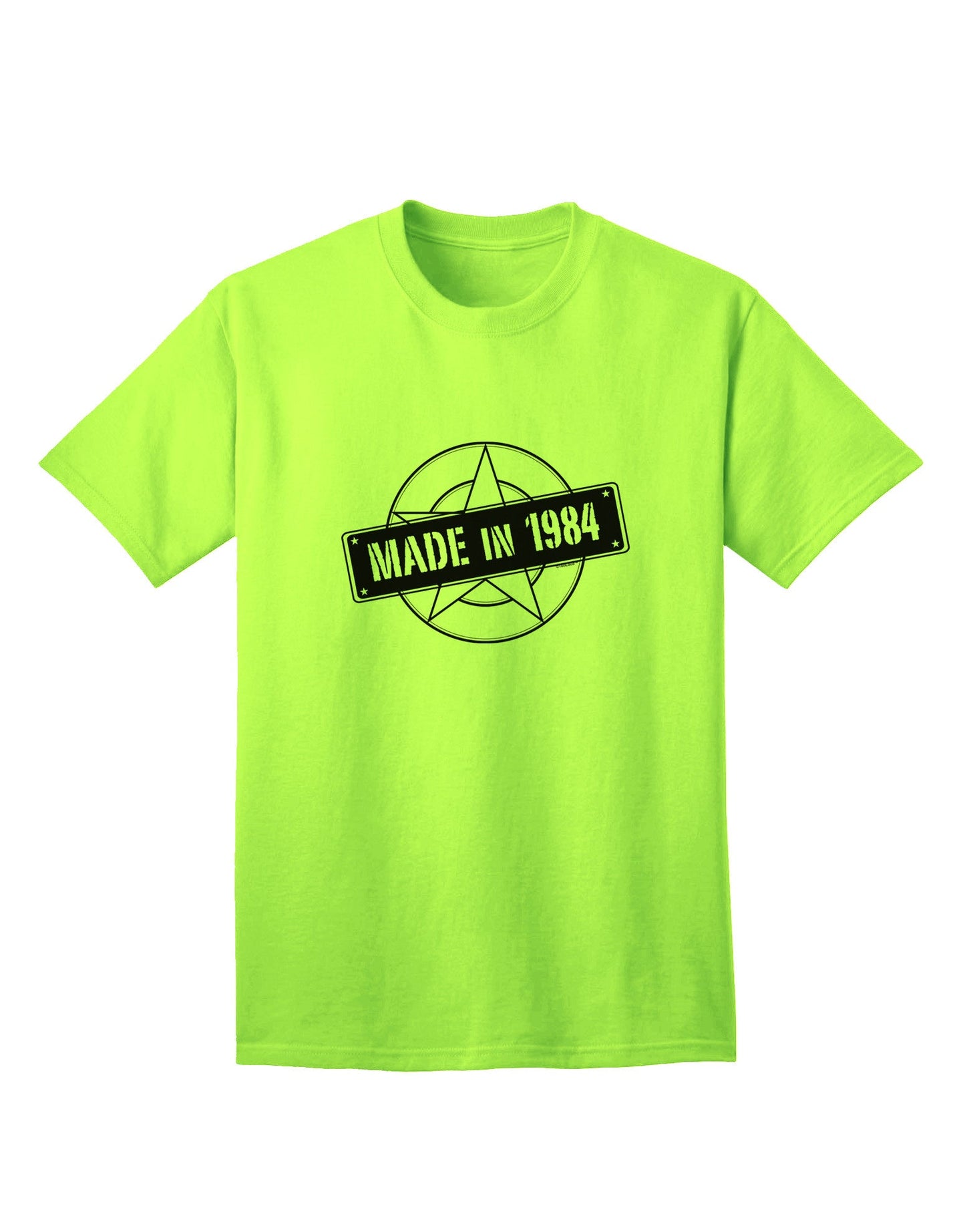 Authentic 1984 Vintage-Inspired Adult T-Shirt - Proudly Made in Your Birth Year-Mens T-shirts-TooLoud-Neon-Green-Small-Davson Sales