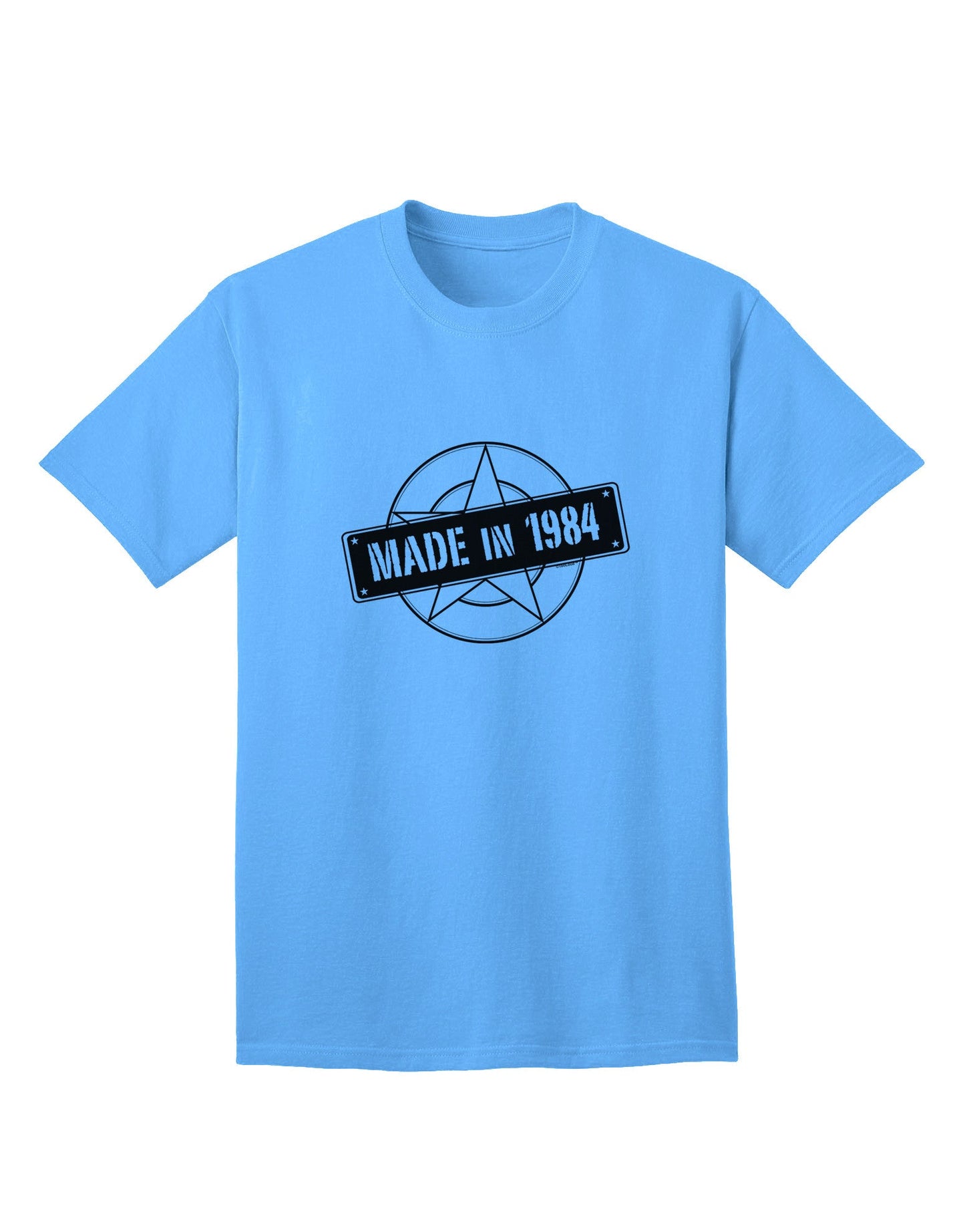 Authentic 1984 Vintage-Inspired Adult T-Shirt - Proudly Made in Your Birth Year-Mens T-shirts-TooLoud-Aquatic-Blue-Small-Davson Sales