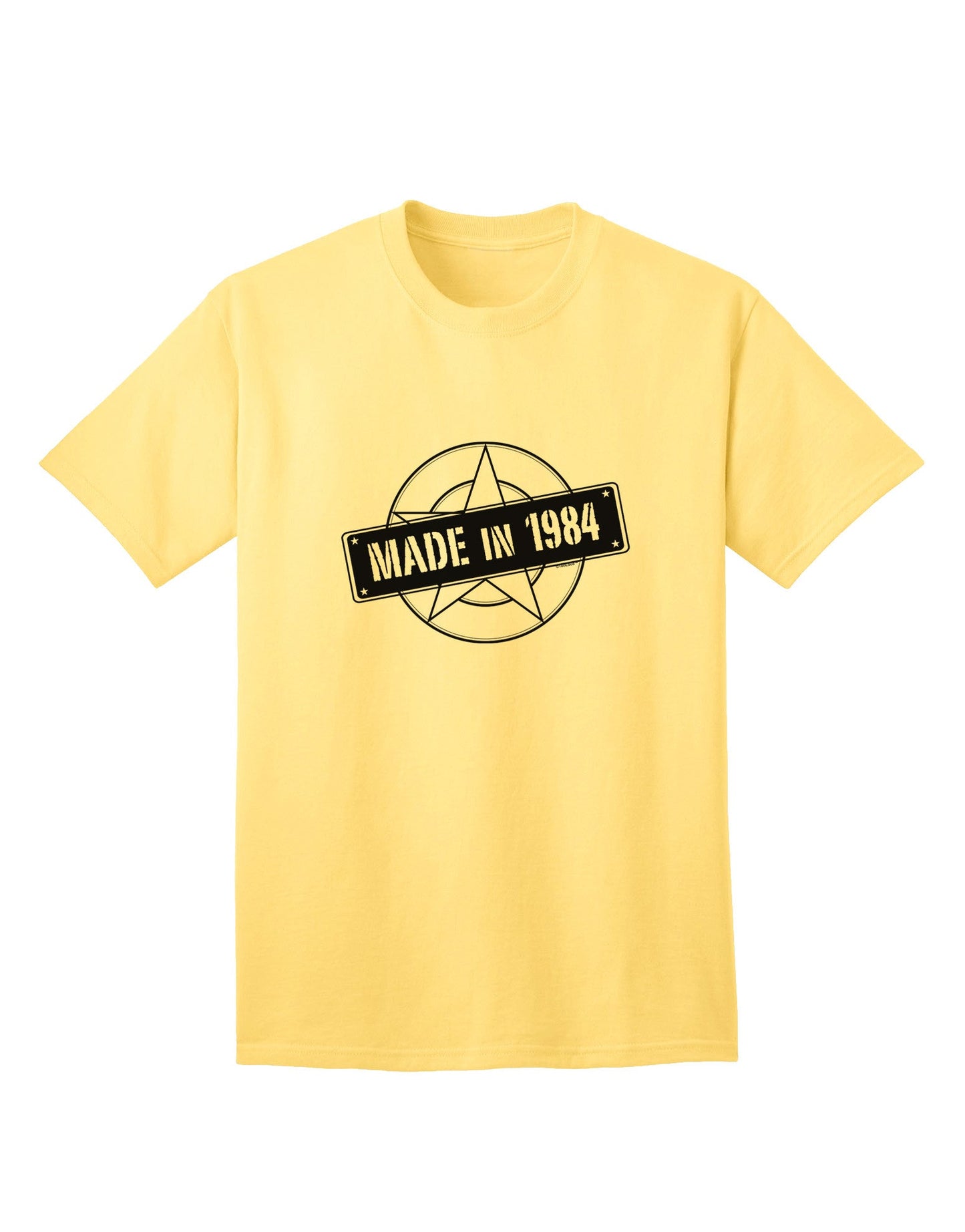 Authentic 1984 Vintage-Inspired Adult T-Shirt - Proudly Made in Your Birth Year-Mens T-shirts-TooLoud-Yellow-Small-Davson Sales