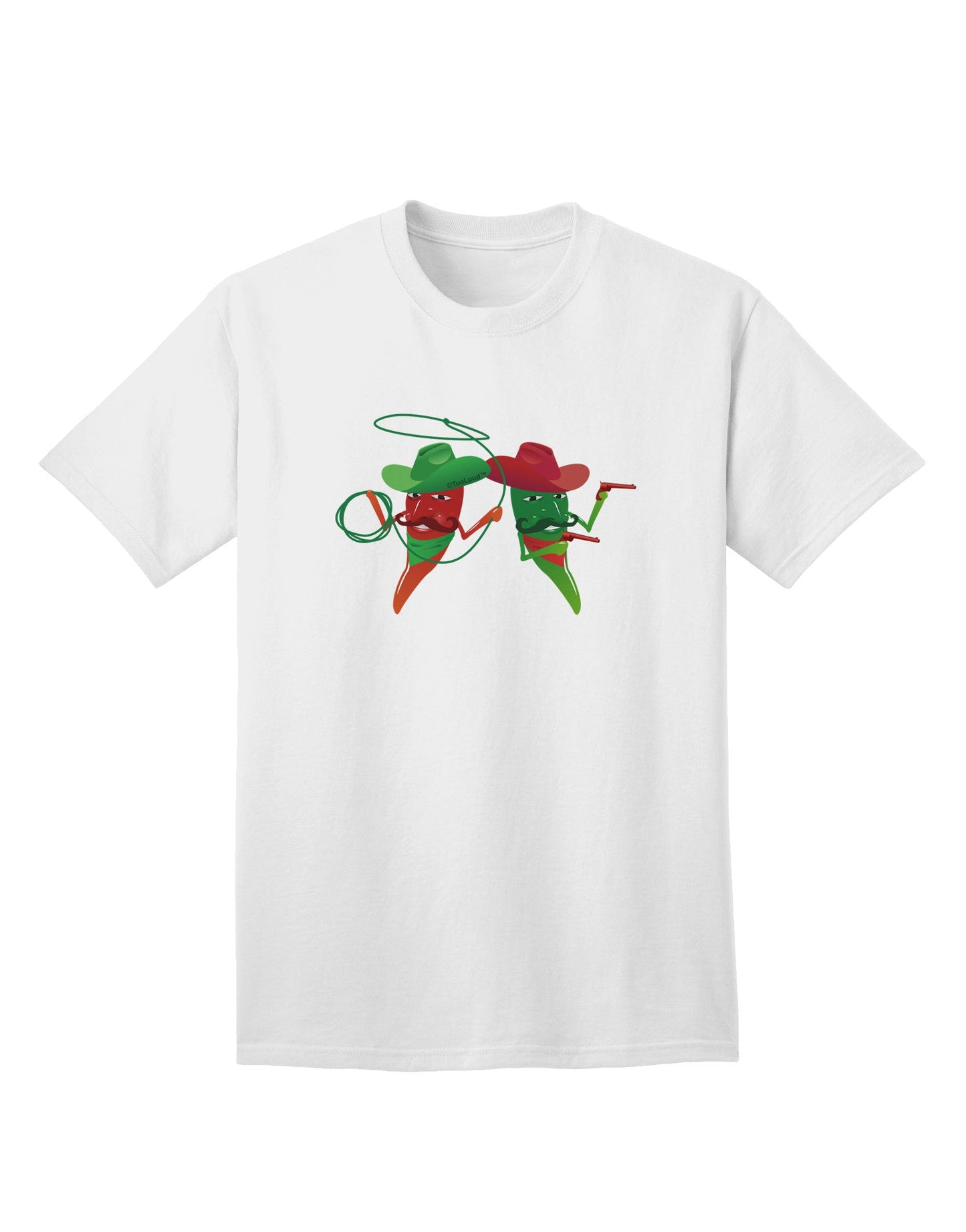 Authentic Cowboy Chili Peppers Adult T-Shirt - Premium Quality-Mens T-shirts-TooLoud-White-Small-Davson Sales