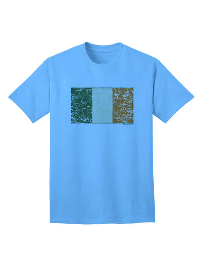 Authentic Distressed Irish Flag - Premium Adult T-Shirt Representing the Flag of Ireland-Mens T-shirts-TooLoud-Aquatic-Blue-Small-Davson Sales
