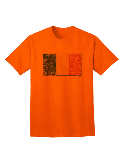 Authentic Distressed Irish Flag - Premium Adult T-Shirt Representing the Flag of Ireland-Mens T-shirts-TooLoud-Orange-Small-Davson Sales