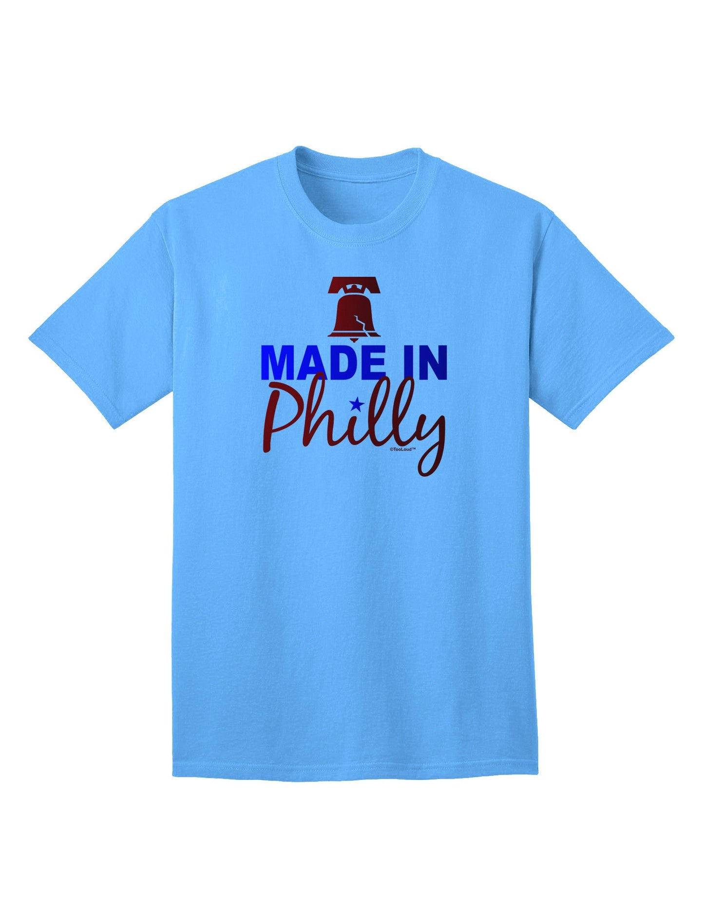 Authentic Made In Philly Adult T-Shirt - Premium Quality-Mens T-shirts-TooLoud-Aquatic-Blue-Small-Davson Sales