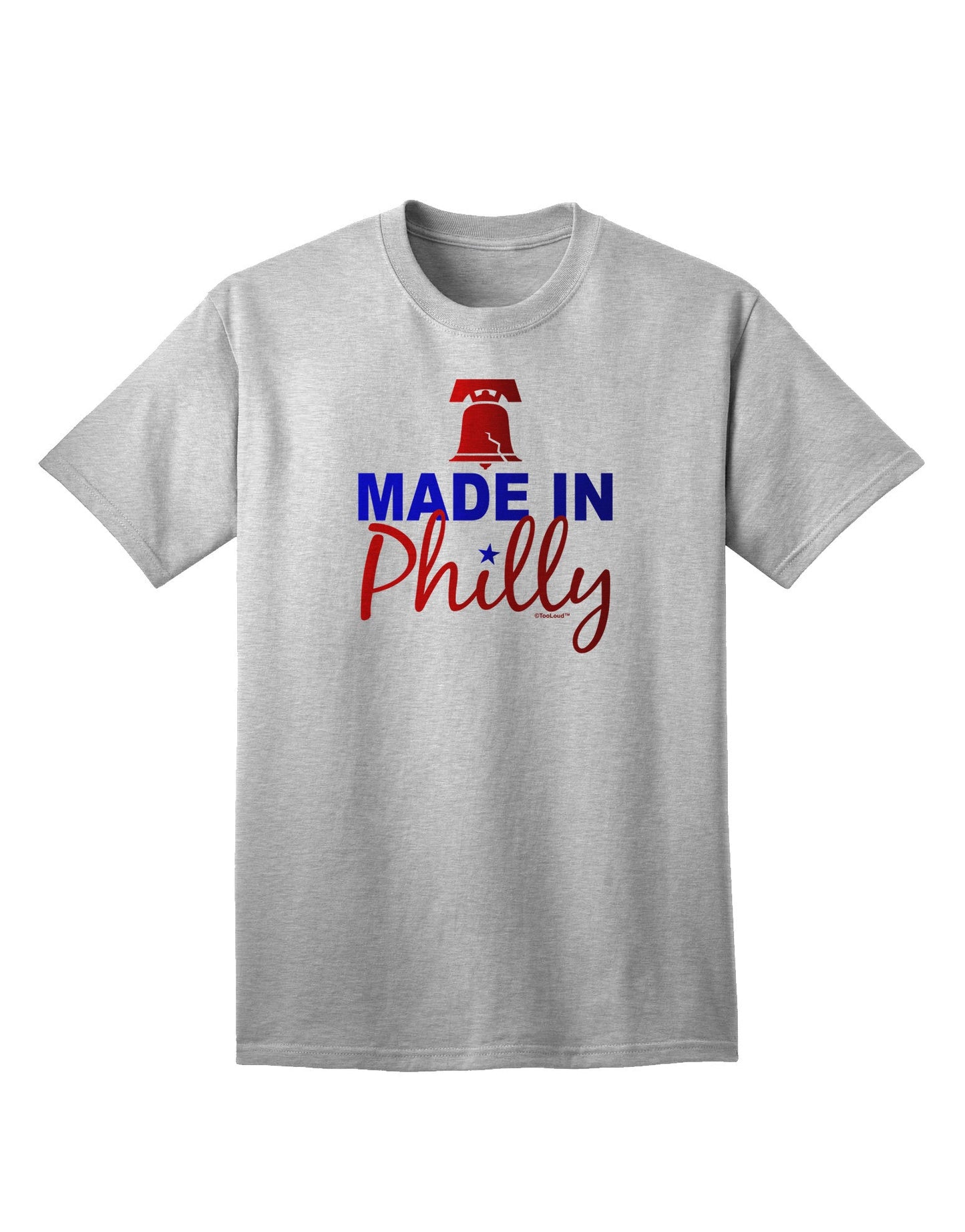 Authentic Made In Philly Adult T-Shirt - Premium Quality-Mens T-shirts-TooLoud-AshGray-Small-Davson Sales