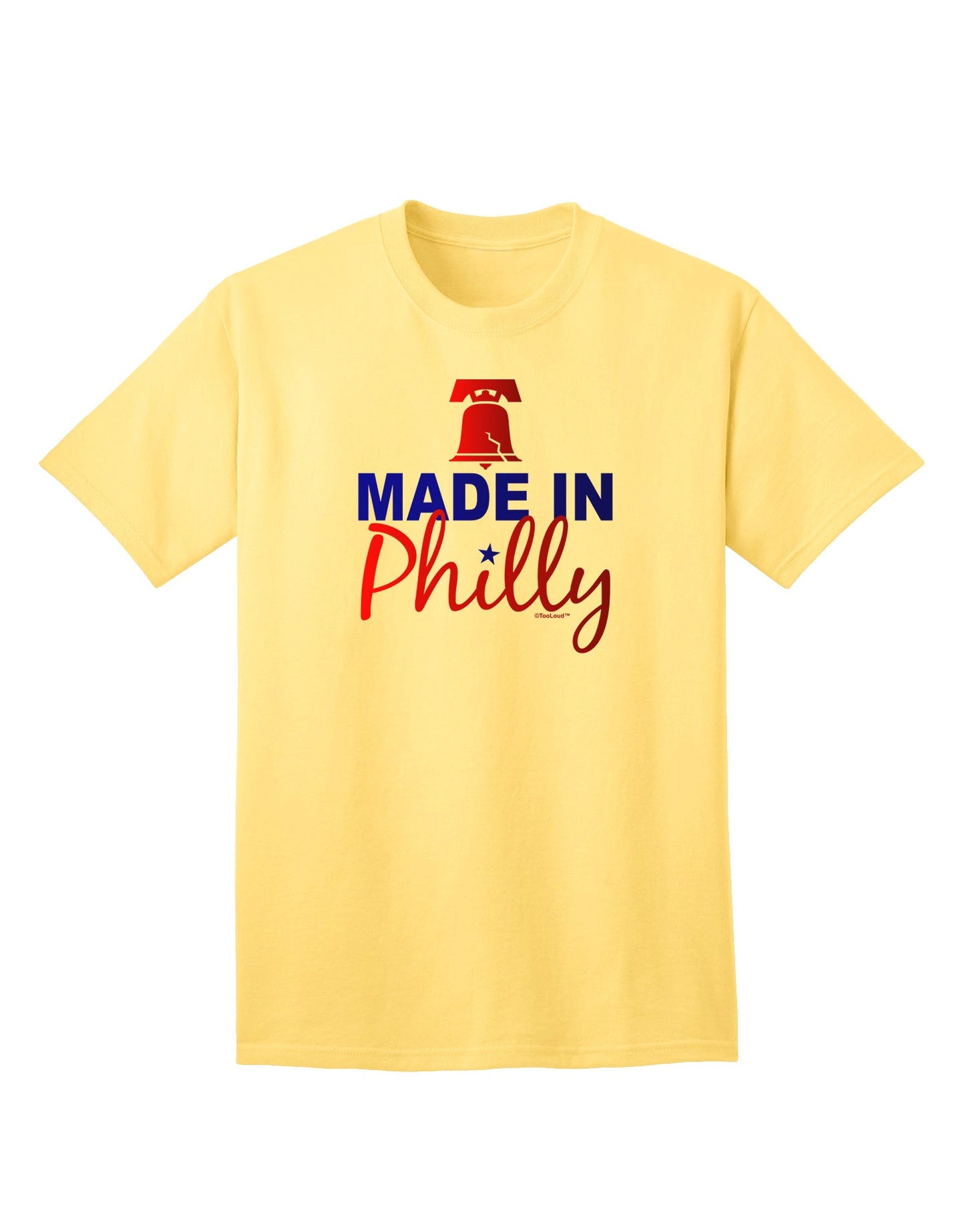 Authentic Made In Philly Adult T-Shirt - Premium Quality-Mens T-shirts-TooLoud-Yellow-Small-Davson Sales