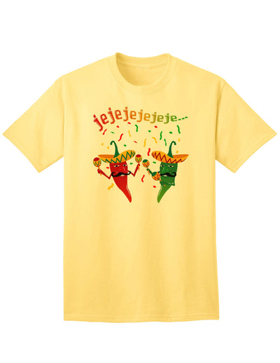 Authentic Mexican Chili Peppers Adult T-Shirt-Mens T-shirts-TooLoud-Yellow-Small-Davson Sales