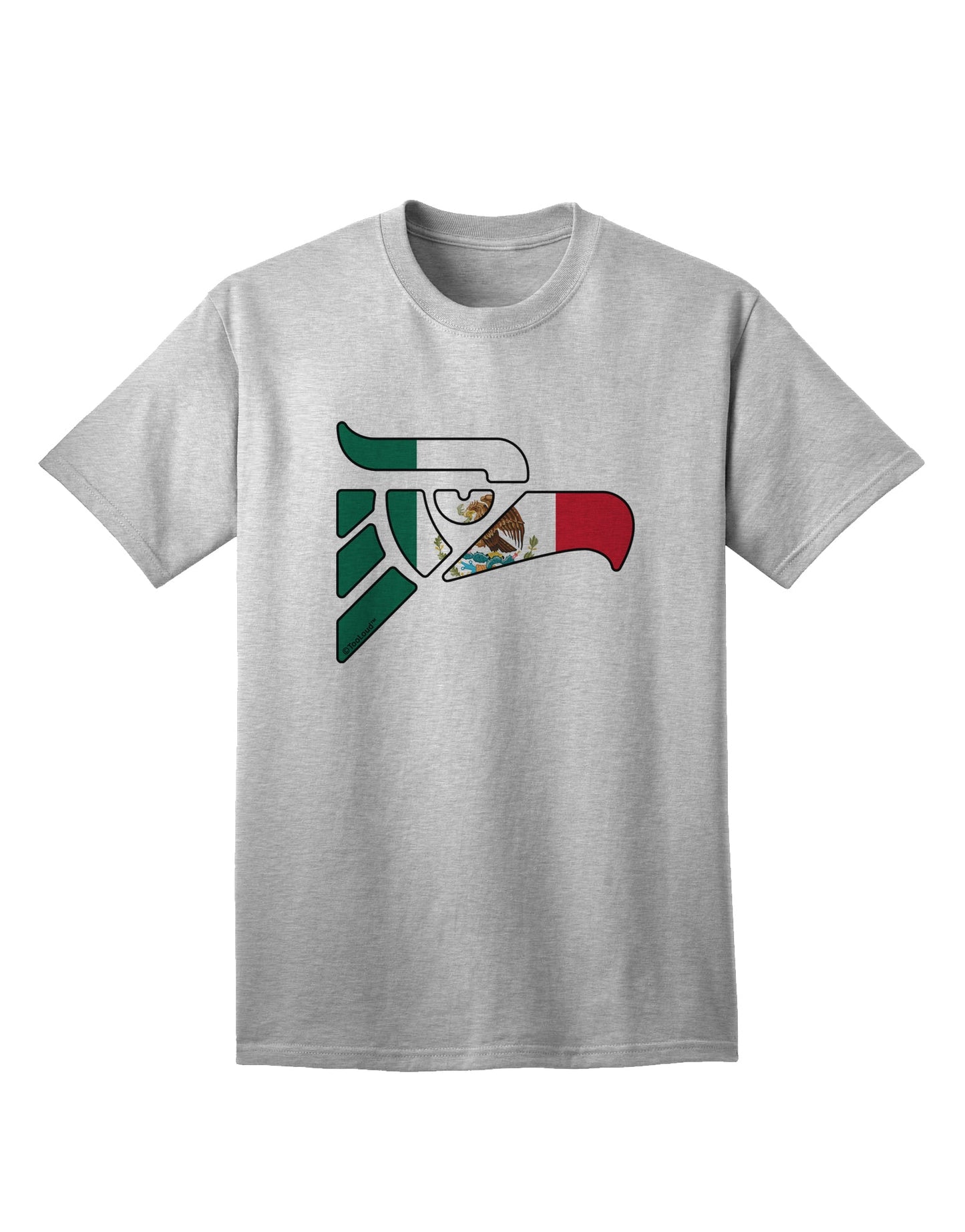 Authentic Mexican Eagle Symbol - Mexican Flag Adult T-Shirt by TooLoud-Mens T-shirts-TooLoud-AshGray-Small-Davson Sales