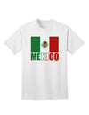 Authentic Mexican Flag Adult T-Shirt with Mexico Text by TooLoud-Mens T-shirts-TooLoud-White-Small-Davson Sales