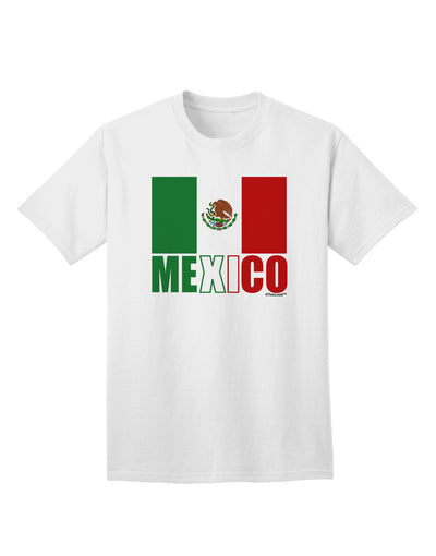 Authentic Mexican Flag Adult T-Shirt with Mexico Text by TooLoud-Mens T-shirts-TooLoud-White-Small-Davson Sales