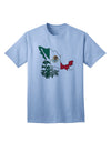 Authentic Mexican Heritage: Mexico Outline Mexican Flag Adult T-Shirt by TooLoud-Mens T-shirts-TooLoud-Light-Blue-Small-Davson Sales