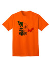 Authentic Mexican Heritage: Mexico Outline Mexican Flag Adult T-Shirt by TooLoud-Mens T-shirts-TooLoud-Orange-Small-Davson Sales