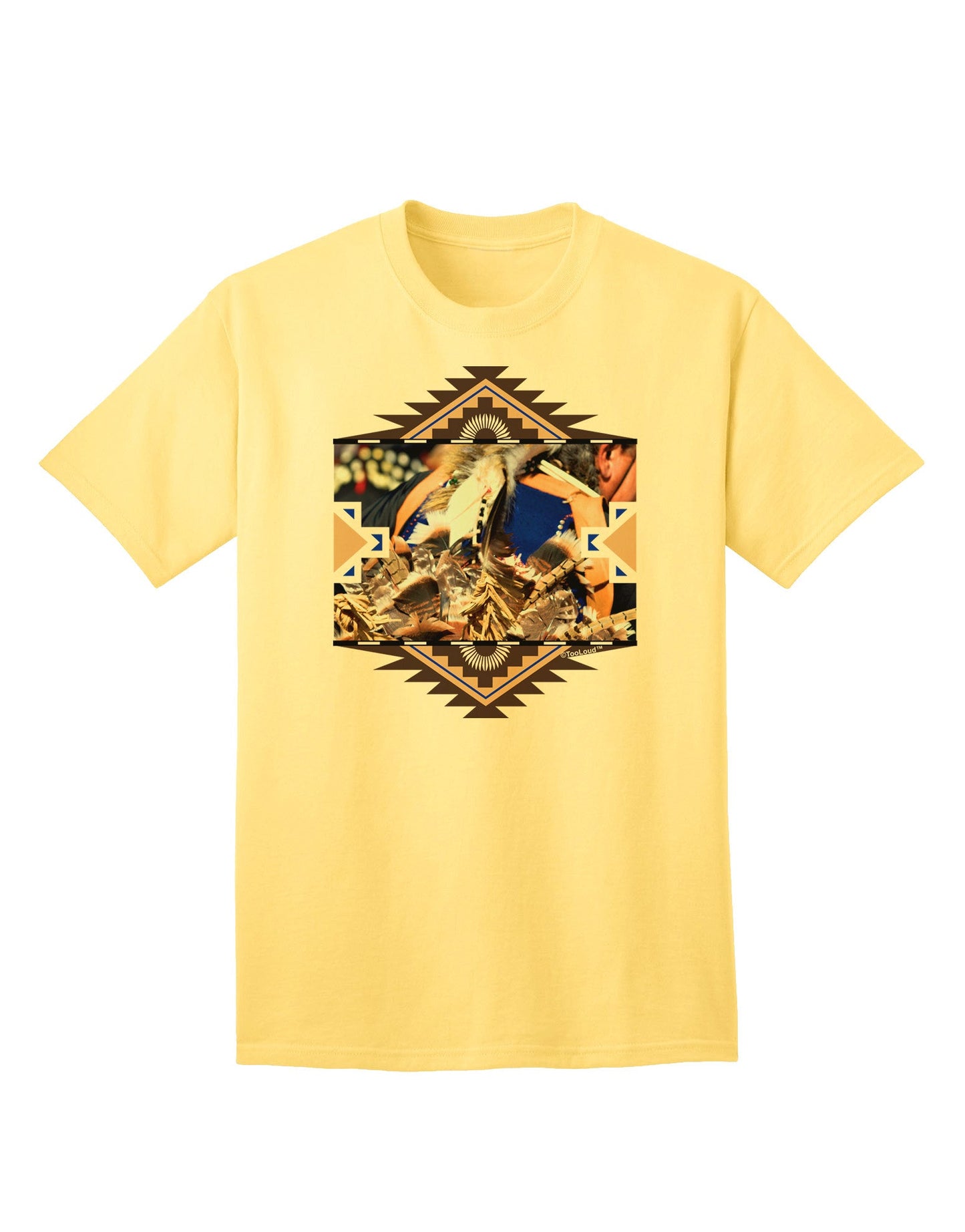 Authentic Native American Dancer 1 - Premium Adult T-Shirt Collection-Mens T-shirts-TooLoud-Yellow-Small-Davson Sales