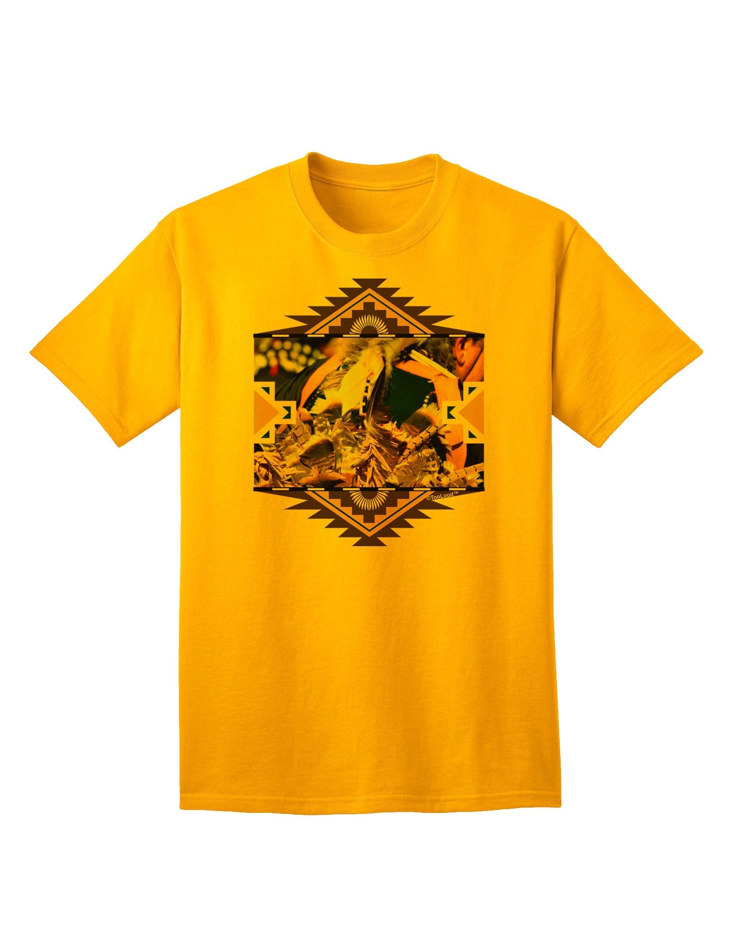 Authentic Native American Dancer 1 - Premium Adult T-Shirt Collection-Mens T-shirts-TooLoud-Gold-Small-Davson Sales