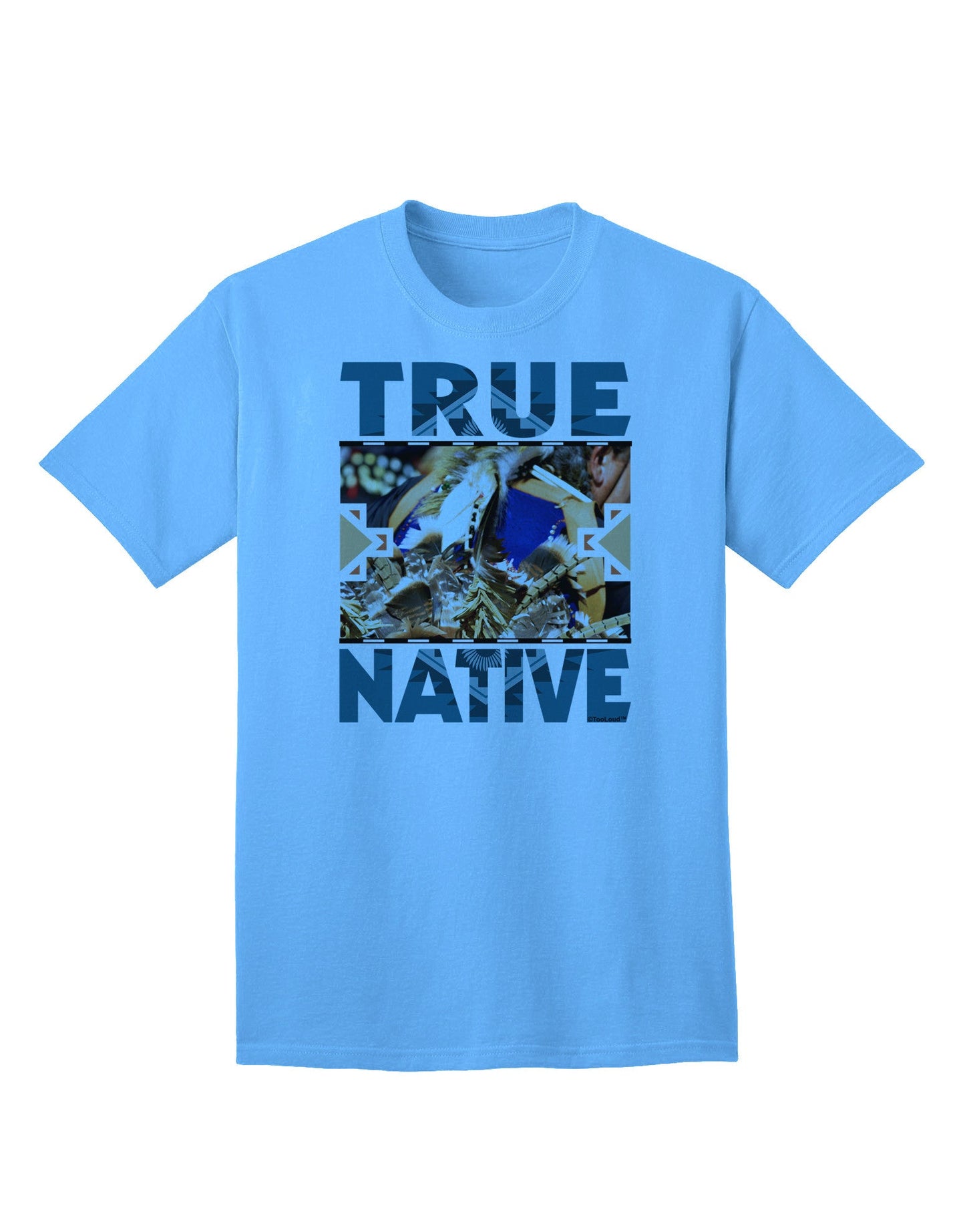 Authentic Native American-Inspired Adult T-Shirt Collection-Mens T-shirts-TooLoud-Aquatic-Blue-Small-Davson Sales