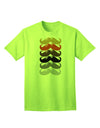 Authentic Natural Mustache Rainbow - Premium Adult T-Shirt Collection-Mens T-shirts-TooLoud-Neon-Green-Small-Davson Sales