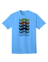 Authentic Natural Mustache Rainbow - Premium Adult T-Shirt Collection-Mens T-shirts-TooLoud-Aquatic-Blue-Small-Davson Sales