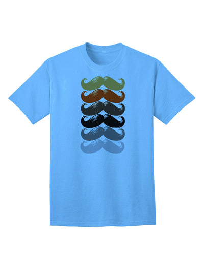 Authentic Natural Mustache Rainbow - Premium Adult T-Shirt Collection-Mens T-shirts-TooLoud-Aquatic-Blue-Small-Davson Sales