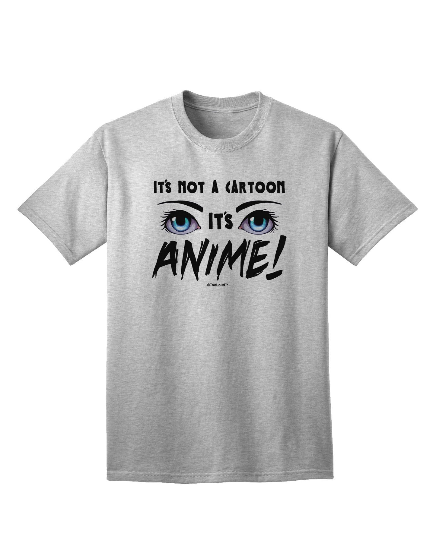 Authentic 'Not A Cartoon' Eyes Blue Adult T-Shirt - Premium Quality-Mens T-shirts-TooLoud-AshGray-Small-Davson Sales