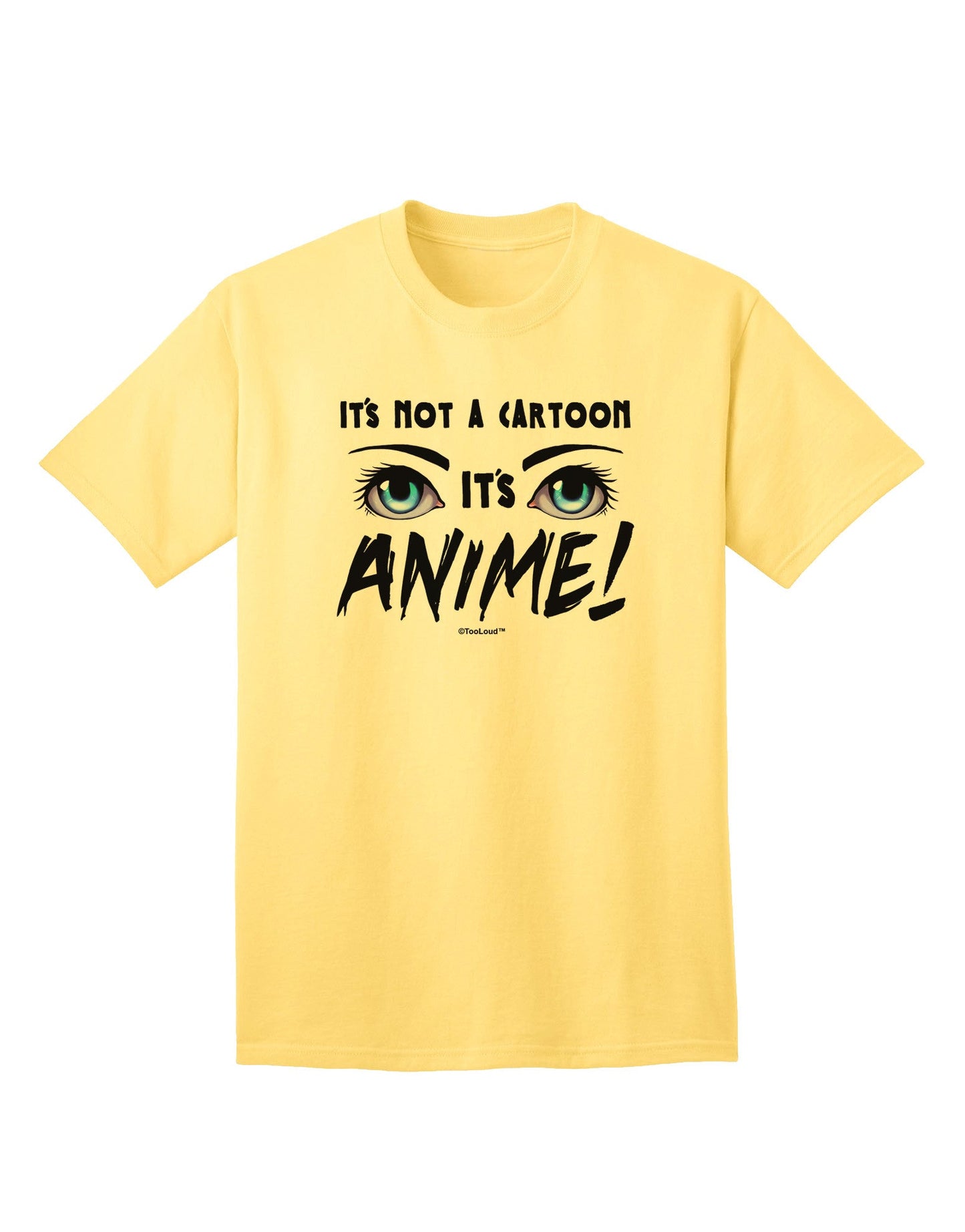 Authentic 'Not A Cartoon' Eyes Blue Adult T-Shirt - Premium Quality-Mens T-shirts-TooLoud-Yellow-Small-Davson Sales