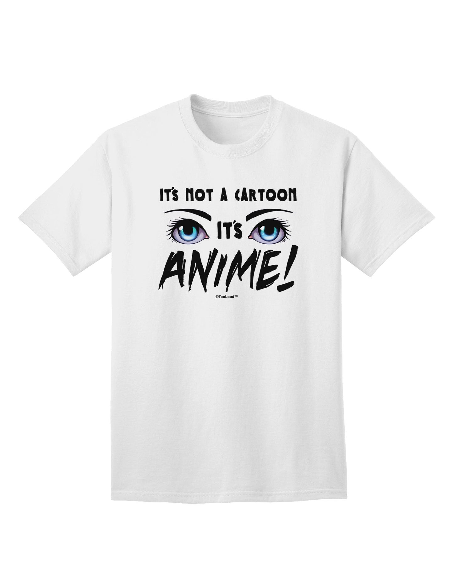 Authentic 'Not A Cartoon' Eyes Blue Adult T-Shirt - Premium Quality-Mens T-shirts-TooLoud-White-Small-Davson Sales