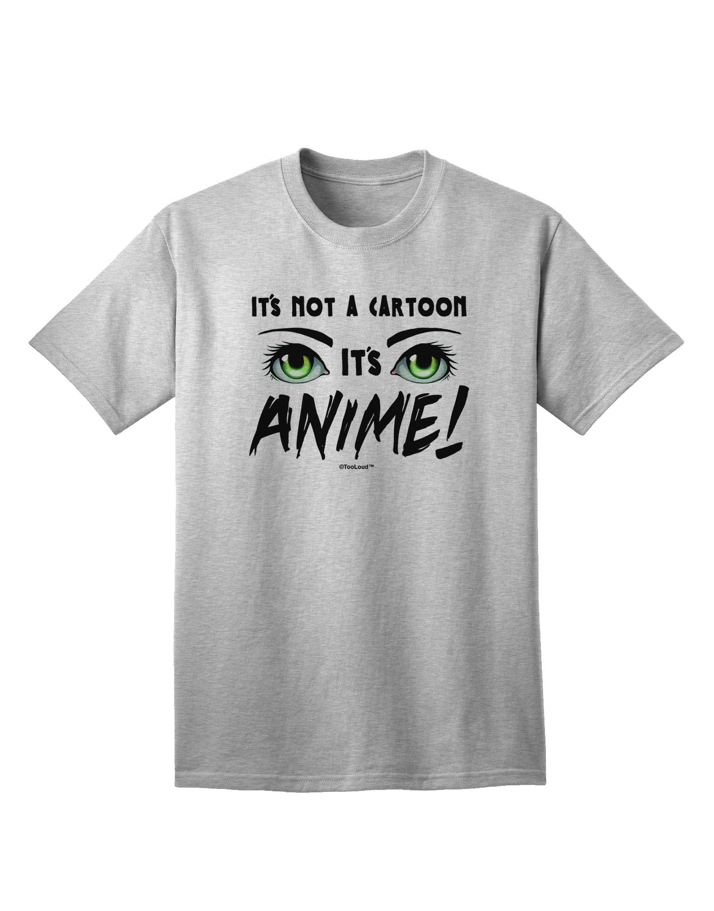 Authentic 'Not A Cartoon' Eyes Green Adult T-Shirt - Premium Quality-Mens T-shirts-TooLoud-AshGray-Small-Davson Sales