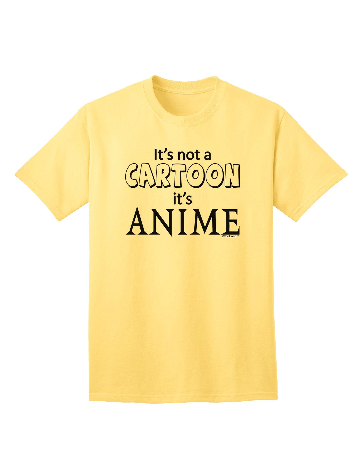 Authentic 'Not A Cartoon' Text - Premium Adult T-Shirt Collection-Mens T-shirts-TooLoud-Yellow-Small-Davson Sales