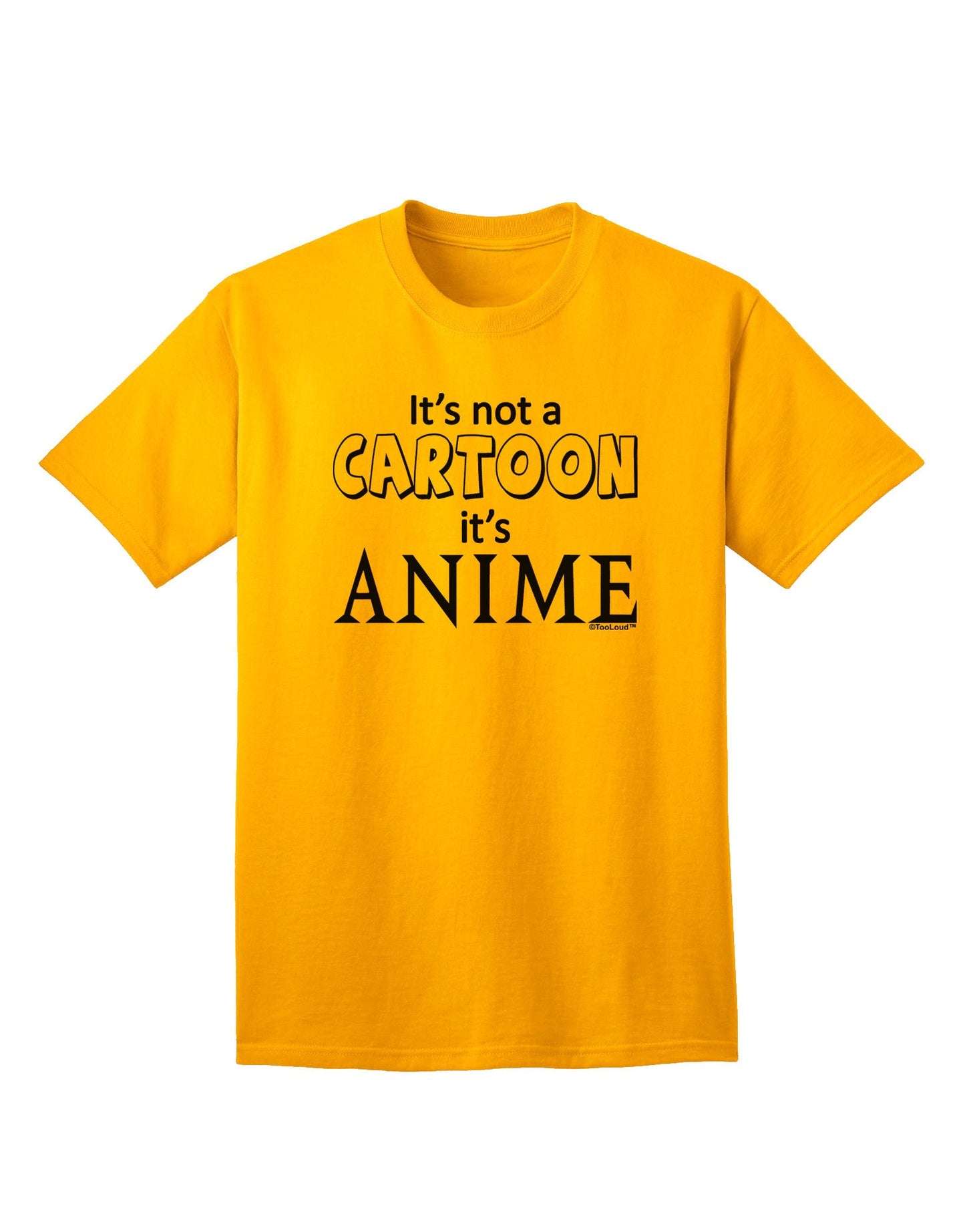 Authentic 'Not A Cartoon' Text - Premium Adult T-Shirt Collection-Mens T-shirts-TooLoud-Gold-Small-Davson Sales