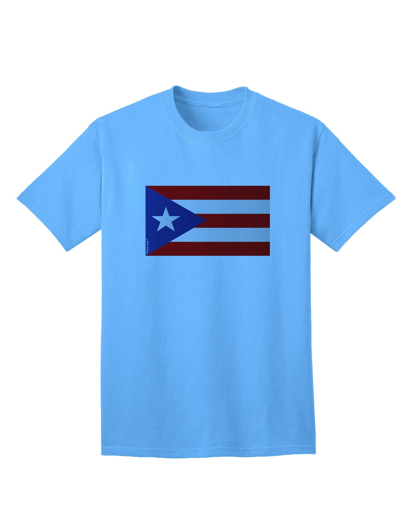 Authentic Puerto Rico Flag - Premium Adult T-Shirt Collection-Mens T-shirts-TooLoud-Aquatic-Blue-Small-Davson Sales