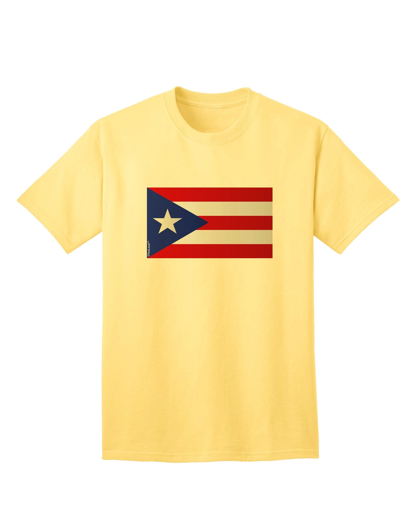 Authentic Puerto Rico Flag - Premium Adult T-Shirt Collection-Mens T-shirts-TooLoud-Yellow-Small-Davson Sales
