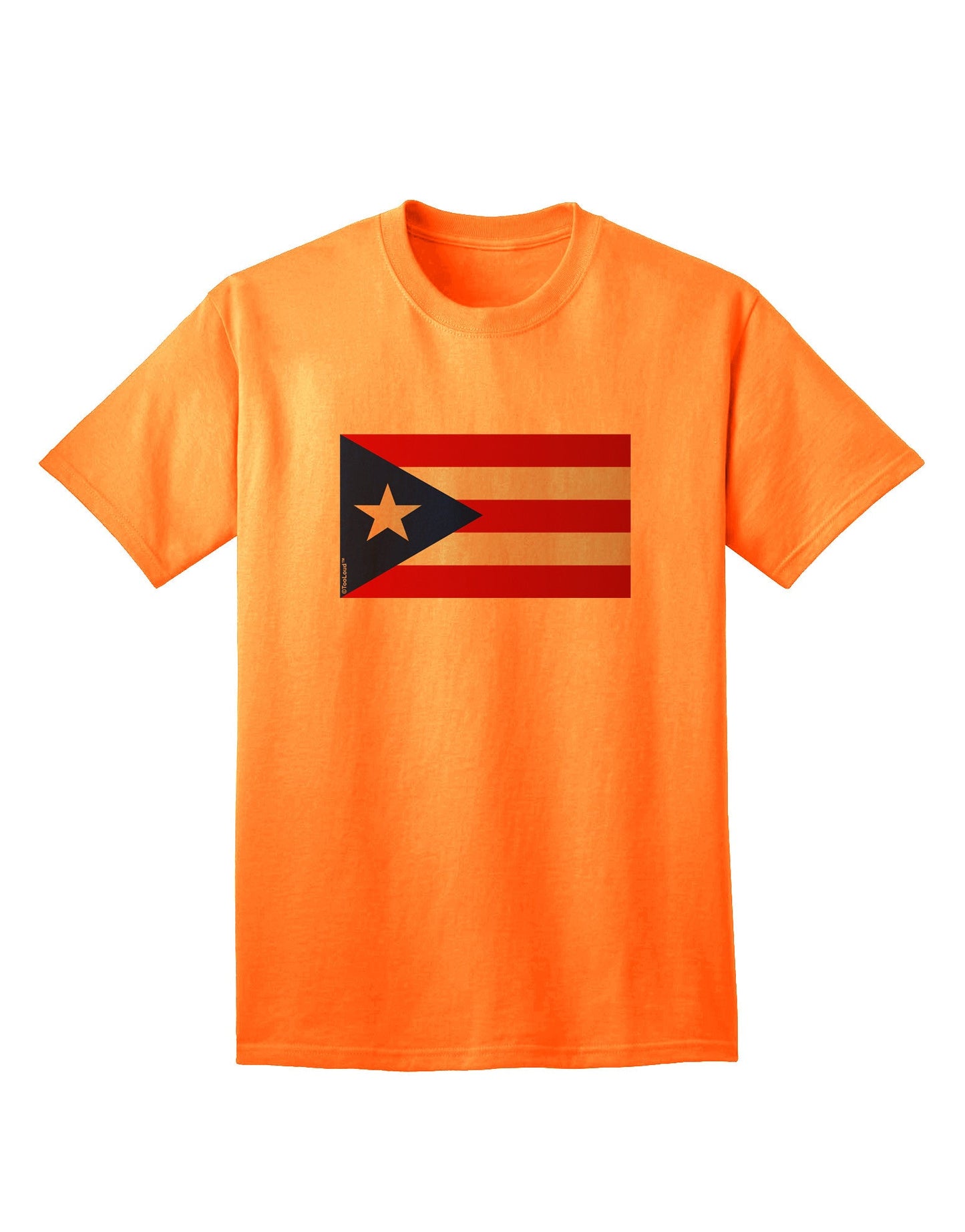 Authentic Puerto Rico Flag - Premium Adult T-Shirt Collection-Mens T-shirts-TooLoud-Neon-Orange-Small-Davson Sales