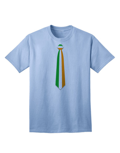 Authentic-Style Faux Irish Flag Tie: Adult T-Shirt for St. Patrick's Day Celebrations-Mens T-shirts-TooLoud-Light-Blue-Small-Davson Sales