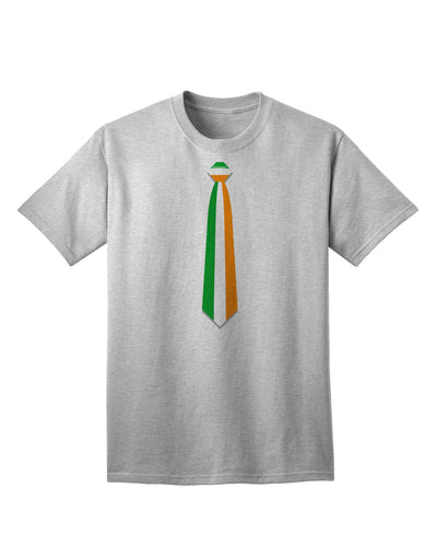 Authentic-Style Faux Irish Flag Tie: Adult T-Shirt for St. Patrick's Day Celebrations-Mens T-shirts-TooLoud-AshGray-Small-Davson Sales