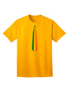 Authentic-Style Faux Irish Flag Tie: Adult T-Shirt for St. Patrick's Day Celebrations-Mens T-shirts-TooLoud-Gold-Small-Davson Sales