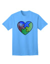 Autism Awareness Adult T-Shirt: Big Puzzle Heart Design by TooLoud-Mens T-shirts-TooLoud-Aquatic-Blue-Small-Davson Sales